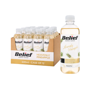Belief Energy Water Pineapple 530ml - Case of 12