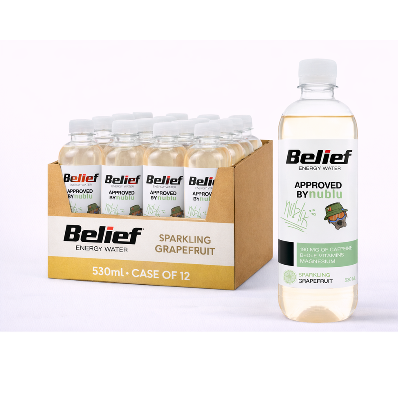 Belief Energy Water Grapefruit 530ml - Case of 12