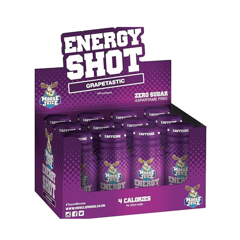 Moose Juice Energy Shot Grapetastic 60ml – Case of 12