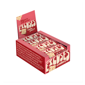 Lexi's Excuses Strawberry & White Chocolate Crispy Bars 25g - Case of 12