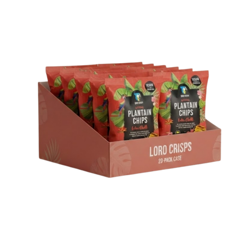 Loro Crisps Latin Chilli flavour Plantain Chips 30g - Case of 20