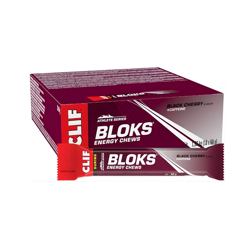 Clif Bloks Black Cherry Energy Chews 60g - Case of 18 [Best Before: 10/03/2026]
