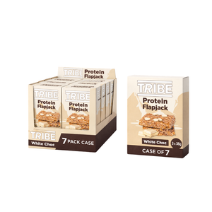 Tribe White Choc Protein Flapjack (3 x 38g) - Case of 7 (21 bars total)