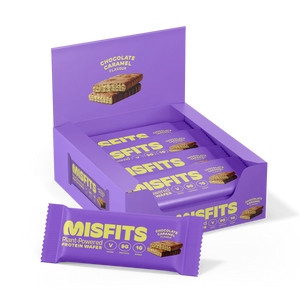 Misfits Chocolate Caramel Flavour Protein Wafer 37g - Case of 12 [Best Before: 08/05/2025]
