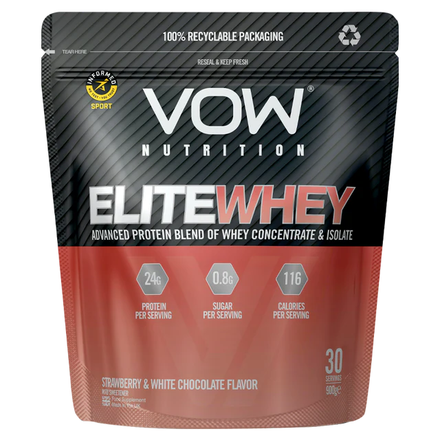 VOW Nutrition Elite Whey Strawberry & White Chocolate 900g