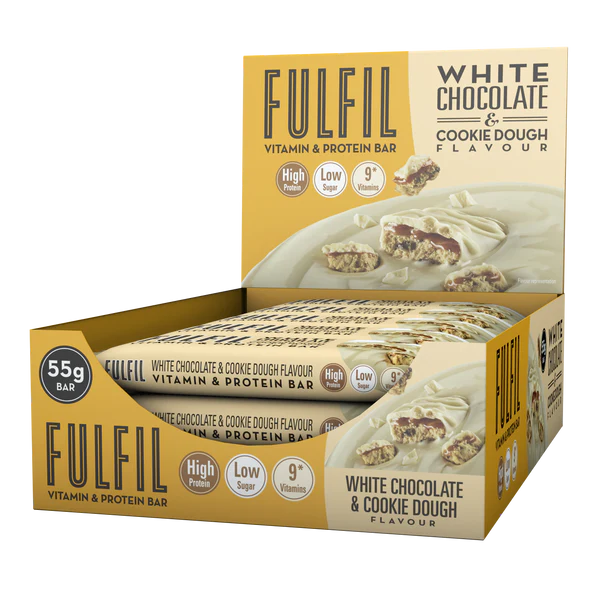 Fulfil White Chocolate & Cookie Dough Flavour Protein Vitamin Bar 55g - Case of 15