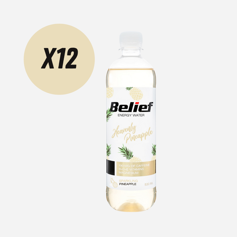 Belief Energy Water Pineapple 530ml - Case of 12