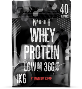 Warrior Strawberry Creme Whey Protein Powder 1kg