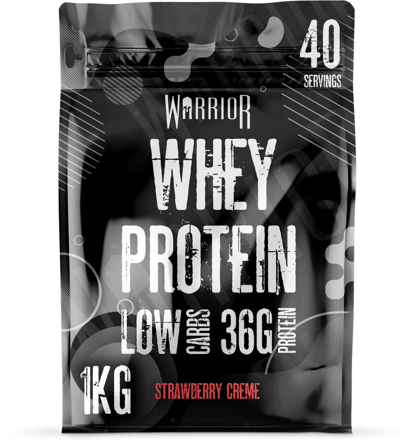 Warrior Strawberry Creme Whey Protein Powder 1kg