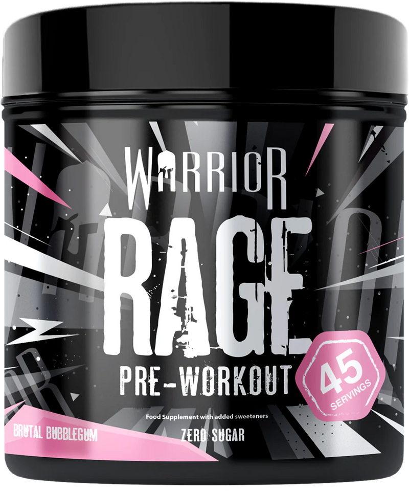 Warrior Rage Pre-Workout Brutal Bubblegum 392g [Best Before: 31/07/2025]
