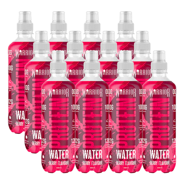 Warrior Protein Water Berry 500ml - Case of 12 [Best Before: 30/04/2025]