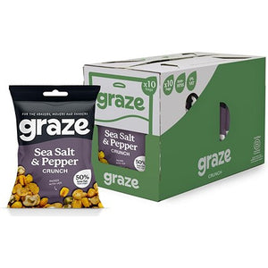 Graze Sea Salt & Pepper Crunch 35g - Case of 10 [Best Before: 21/12/2025]