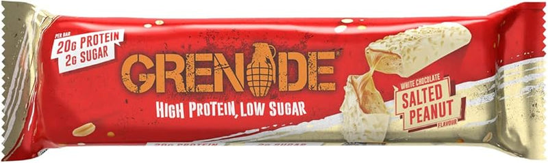 Grenade White Chocolate Salted Peanut Protein bar 60g [Best Before: 31/01/2025]