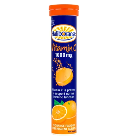 Haliborange Effervescent Vitamin C 1000mg Orange Flavour Tablets (20 tablets)