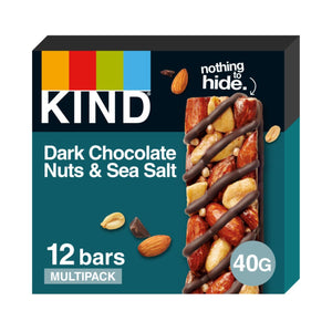 KIND Dark Chocolate Nuts & Sea Salt nut bar 40g - Case of 12 [Best Before: 18/04/2025]