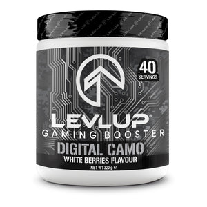 LevlUp Digital Camo White Berries Flavour Gaming Booster 320g [Best Before: 31/10/2025]