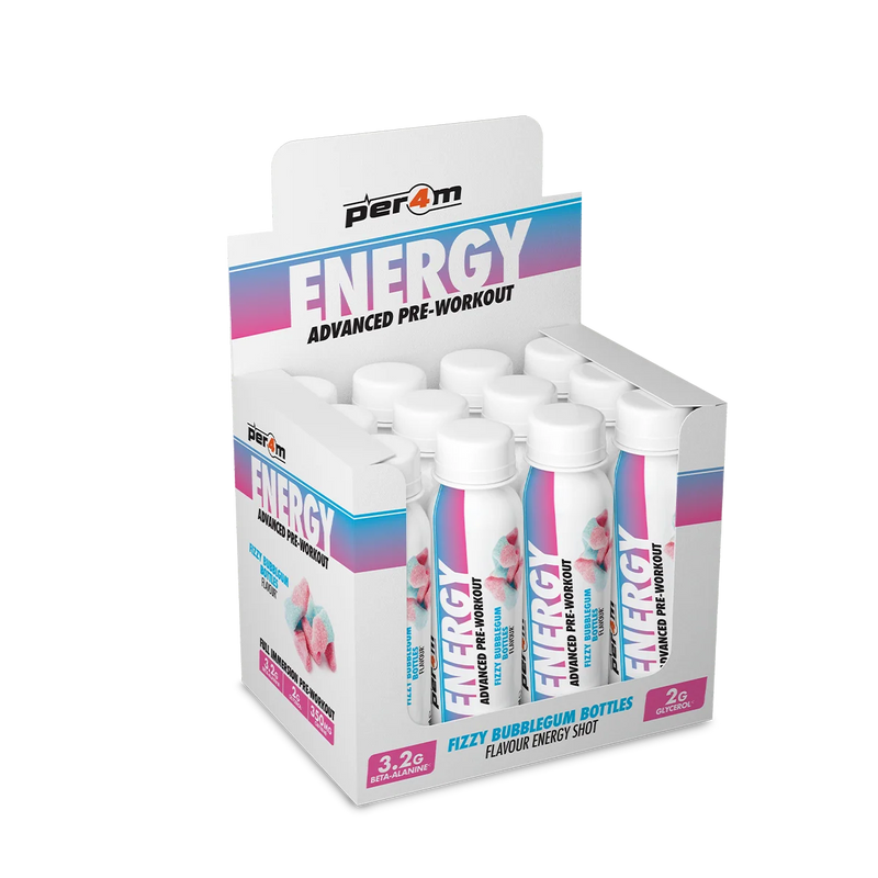 Per4m Energy Shot (Fizzy Bubblegum Bottles) 100ml - Case of 12