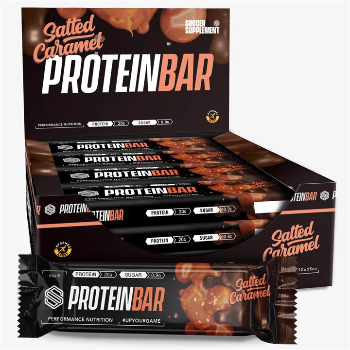 Soccer Supplement Salted Caramel Protein Bar 50g - Case of 12 [Best Before: 24/07/2025]