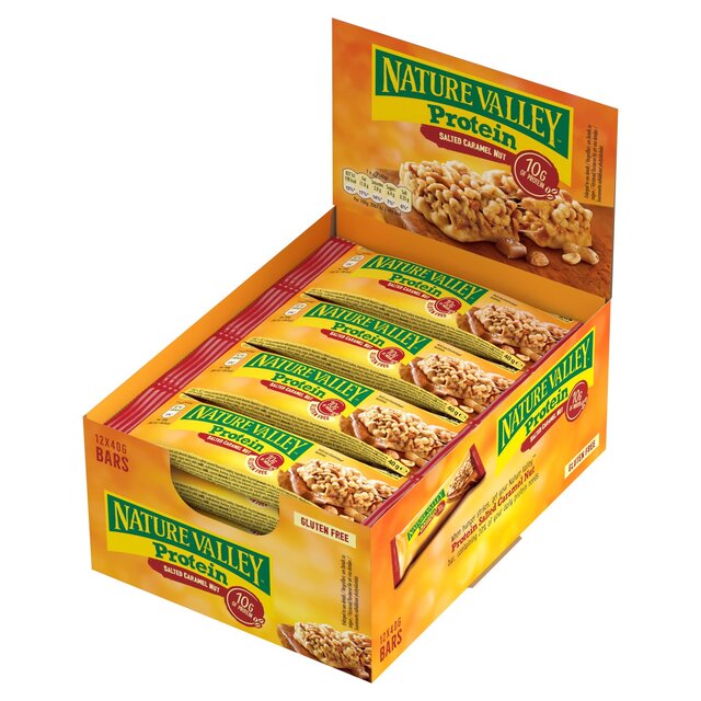 Nature Valley Salted Caramel Nut Flavour Protein Bar 40g - Case of 12 [Best Before: 12/07/2025]