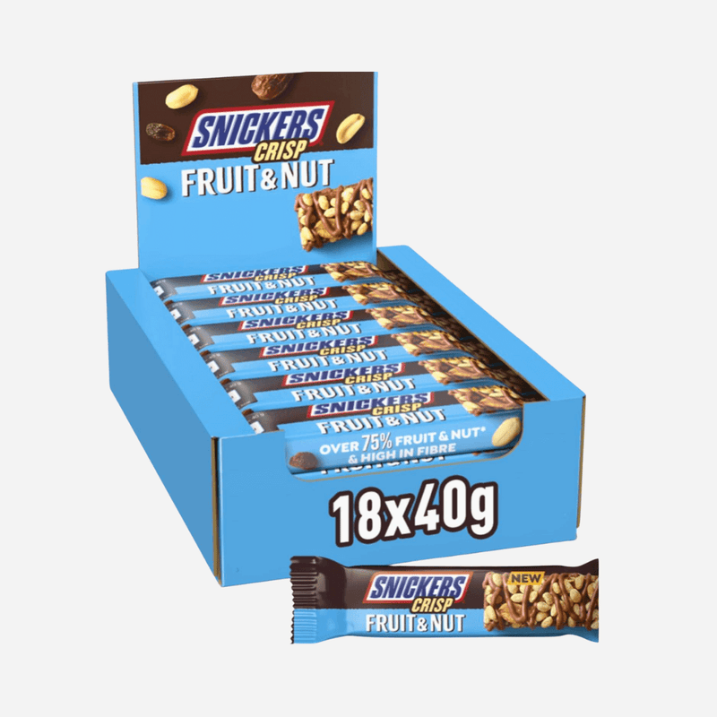 Snickers Crisp Fruit & Nut bars 40g - Case of 18