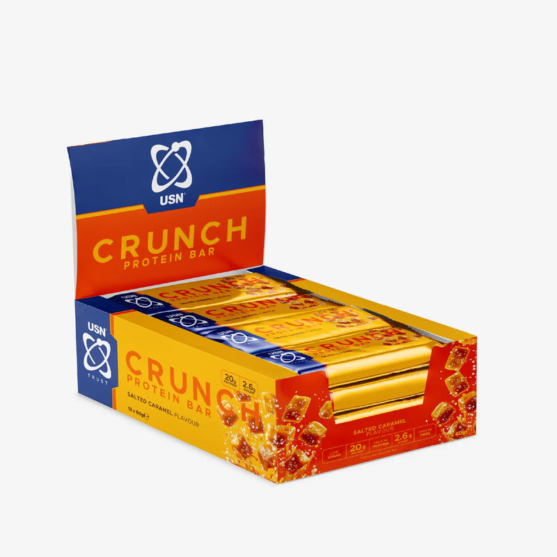 USN Trust Crunch Protein Bar Salted Caramel 60g - Case of 12 [Best Before: 31/01/2026]