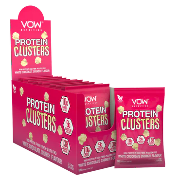 VOW Nutrition Protein Clusters White Chocolate 30g - Case of 12 [Best Before: 31/01/2025]
