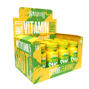 Warrior Citrus flavour Multivitamin Shots 60ml - Case of 12 [Best Before: 31/07/2025]
