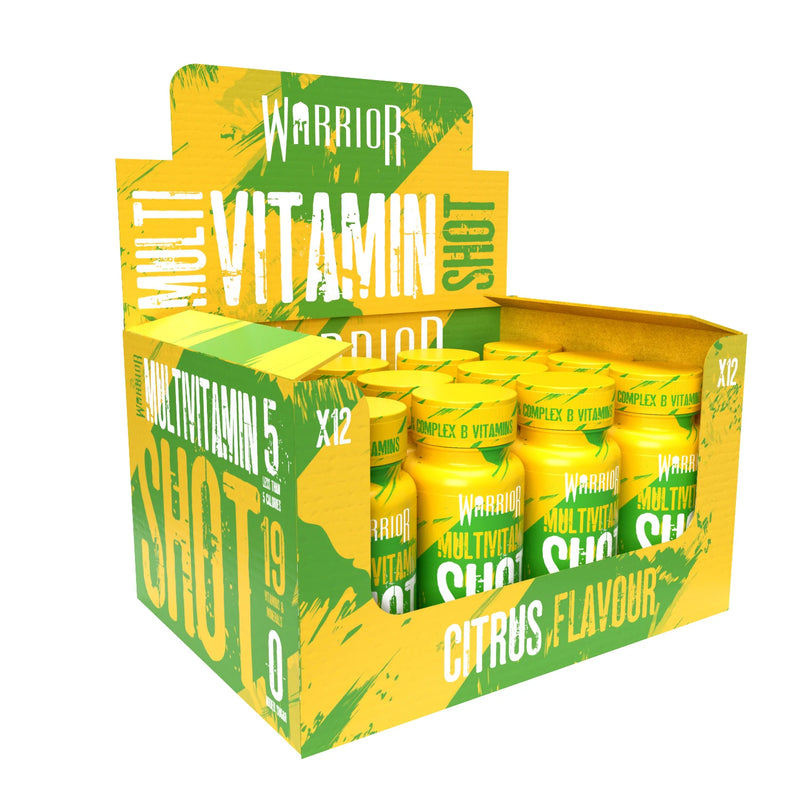 Warrior Citrus flavour Multivitamin Shots 60ml - Case of 12 [Best Before: 31/07/2025]