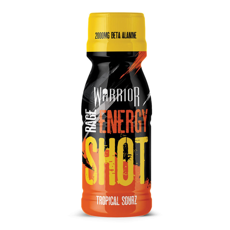 Warrior RAGE Energy Shots Tropical Sourz 60ml - Case of 12 [Best Before: 30/06/2025]