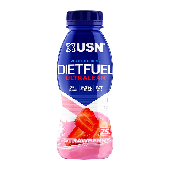 USN Diet Fuel Ultra Lean Strawberry Flavour High Protein Milkshake 310ml