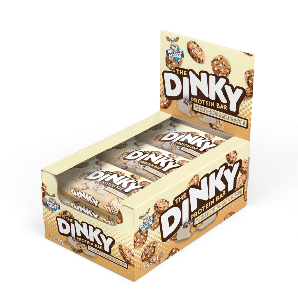 Muscle Moose The Dinky Protein Bar White Chocolate Cookie Flavour Bar 35g - Case of 12 [Best Before: 19/08/2025]