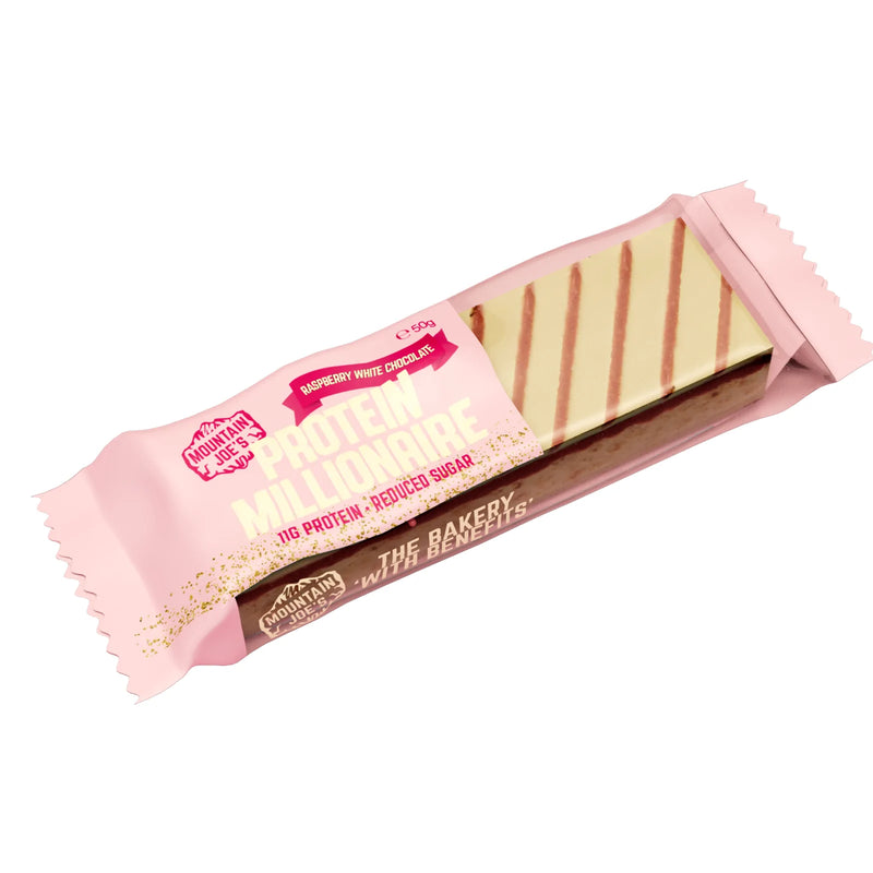 Mountain Joe's White Chocolate Raspberry Protein Millionaire 50g