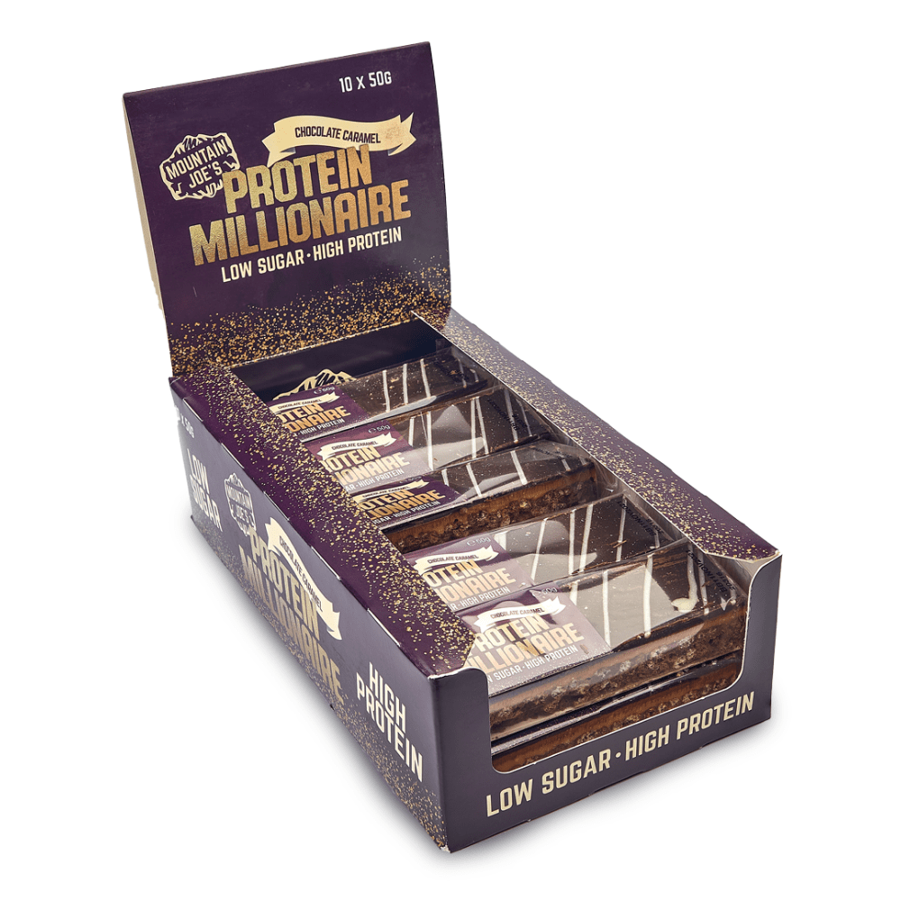 Mountain Joes Chocolate Caramel Protein Millionaire Case 10