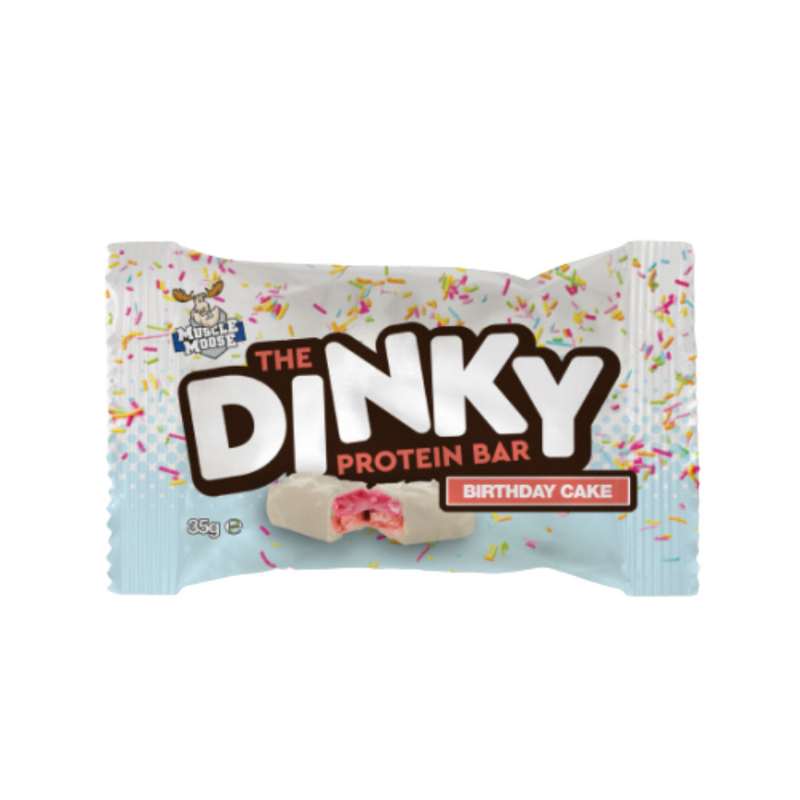 Muscle Moose The Dinky Protein Bar Birthday Cake Flavour Bar 35g