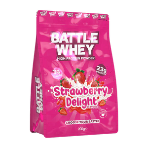 Battle Whey Strawberry Delight Flavour Protein Powder 900g