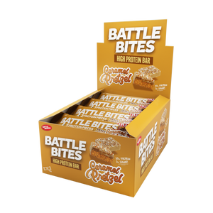 Battle Bites High Protein Caramel Pretzel Bar 62g - Case of 12