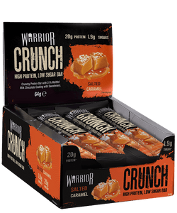 Warrior Crunch Salted Caramel flavour Protein Bar 64g - Case of 12 [Best Before: 31/07/2025]