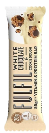 Fulfil White Chocolate & Cookie Dough Flavour Protein Vitamin Bar 55g - Case of 15