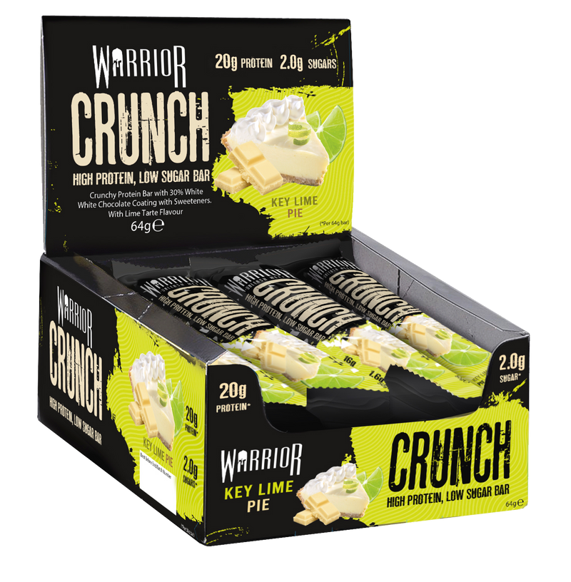 Warrior Crunch Key Lime Pie flavour Protein Bar 64g - Case of 12 [Best Before: 30/06/2025]