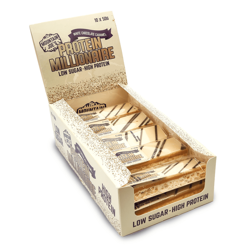 Mountain Joe's White Chocolate Caramel Protein Millionaire 50g - Case of 10