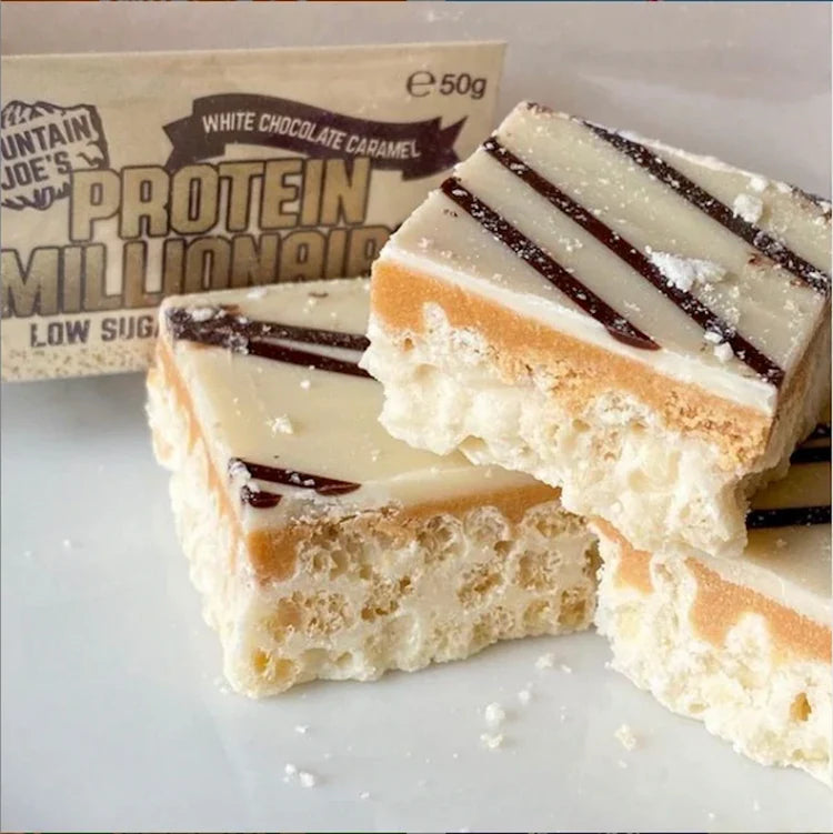 Mountain Joe's White Chocolate Caramel Protein Millionaire 50g - Case of 10